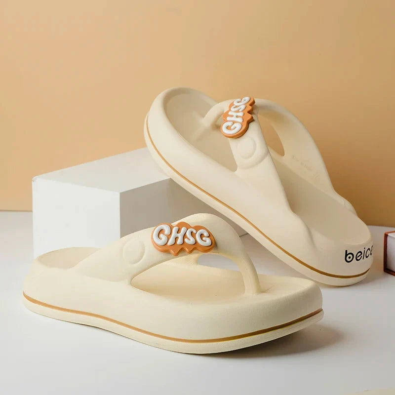 Solid Color Non-slip Leisure Couple Slippers Women Summer Beach Slippers Outdoor Women Flip Flops Breathable Beach sandals women (Available)