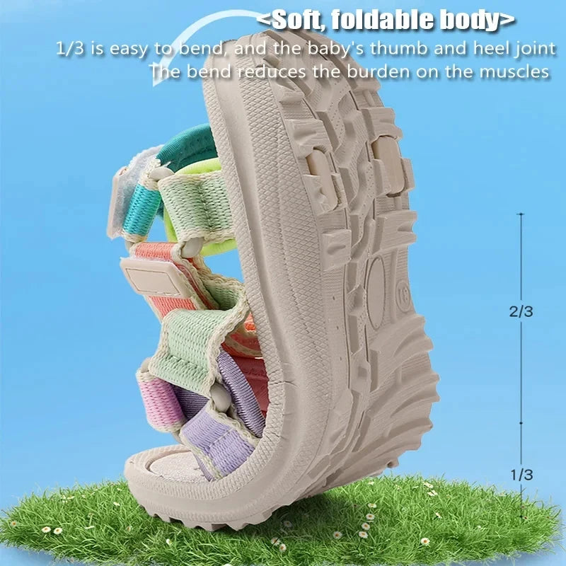 Summer Children's Sandals Breathable Sports for Girls Casual Outdoor Beach Shoes Kids Non-slip Soft Sole Sandalias Size 30-38