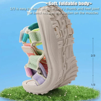 Summer Children's Sandals Breathable Sports for Girls Casual Outdoor Beach Shoes Kids Non-slip Soft Sole Sandalias Size 30-38