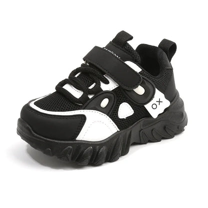 2025 New Spring Autumn Boys White Shoes Girls Breathable Mesh Casual Soft Sole Sneakers Kids Running Shoes Children Sports Shoes