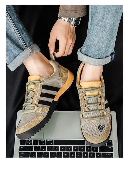 Men's Shoes Fashion Versatile Breathable Board Shoes Thick soled Trendy Casual Shoes (Available)