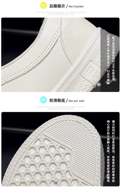 Women's Fashion White Sneakers 2025 New Spring and Autumn Flat Casual Shoes ins Breathable Thin Summer Sneakers