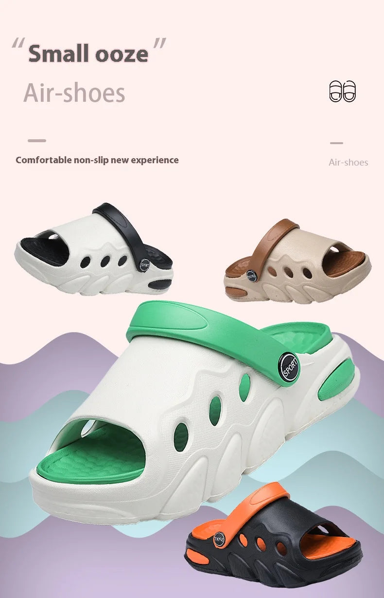 Soft-soled slippers Boys 2025 summer new two-wear children's flip-flops sandals girls breathable non-slip beach shoes
