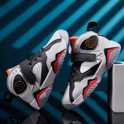 Children's Basketball Shoes for Boys Non-slip Breathable Comfortable Sport Shoes Boys Outdoor Training Basketball Sneakers