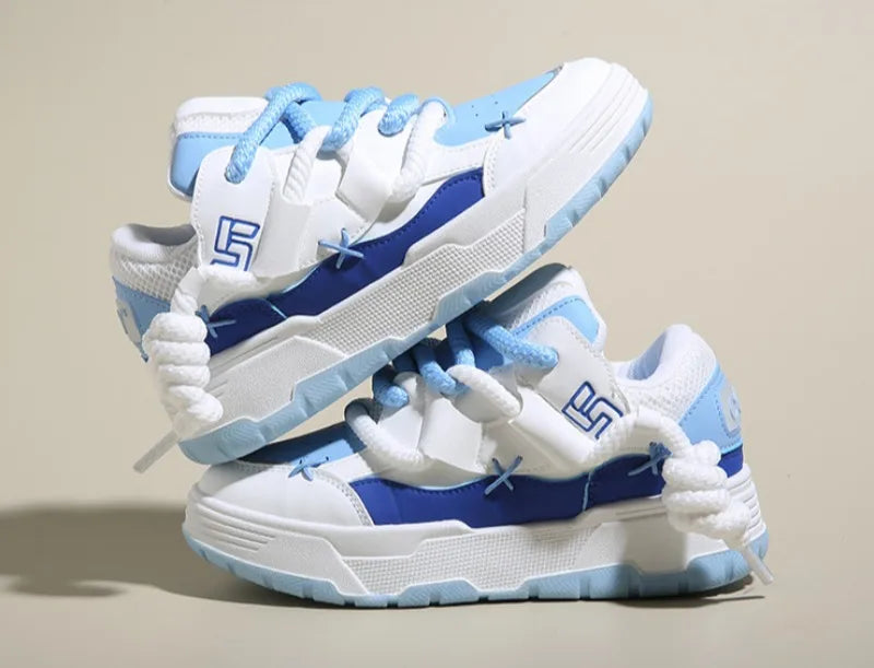 Trendy Women's Men Chunky Sneakers Versatile Casual Thick Soled Board Shoes Female Little White Shoes Walking Shoe Hombre Mujer