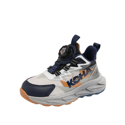 Boys Running Shoes with Rotating Buttons Breathable Comfortable Dad Sneakers Kids Sports Shoes for Autumn Season New Arrival