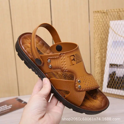 New Men's Summer Beach Sandals Open Toe Non Slip Mens Casual Sandals Comfortable and Breathable Water Shoes Beach Slippers