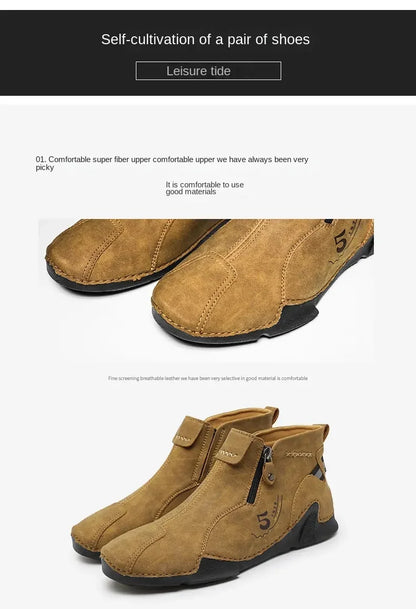 Sneakers Men Casual Shoes Outdoor Anti Slip Man Ankle Boots High Quality Sneakers Man Flat Bottomed Short Boots Shoes for Men