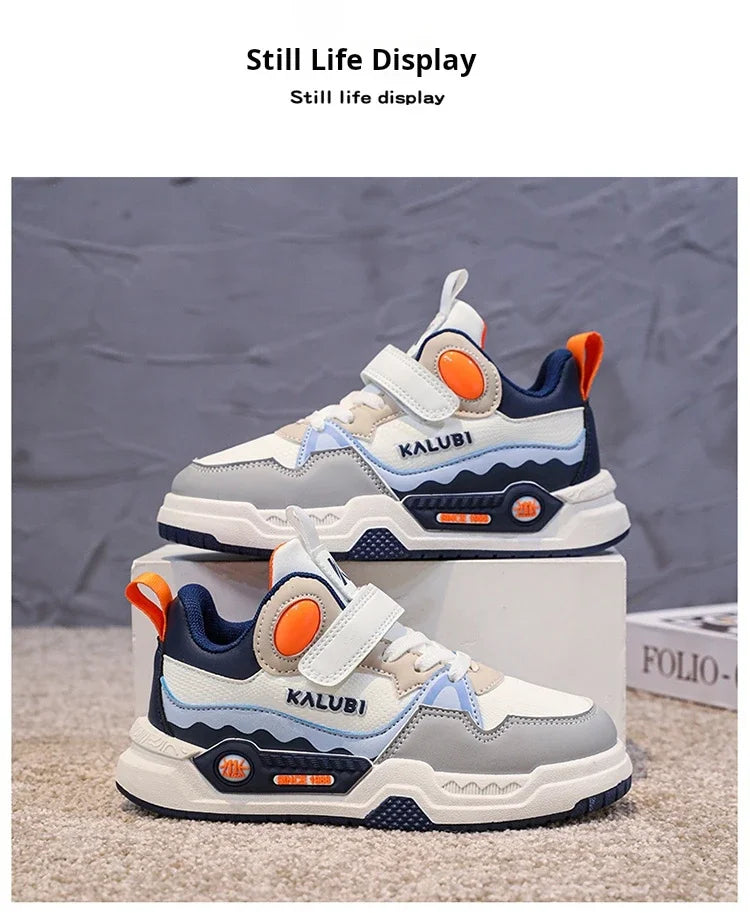 Fashion Children's Sneakers Kids Design White Non-slip Casual Shoes for Boys Girls Hook Breathable Trainers Toddler Outdoor Shoe