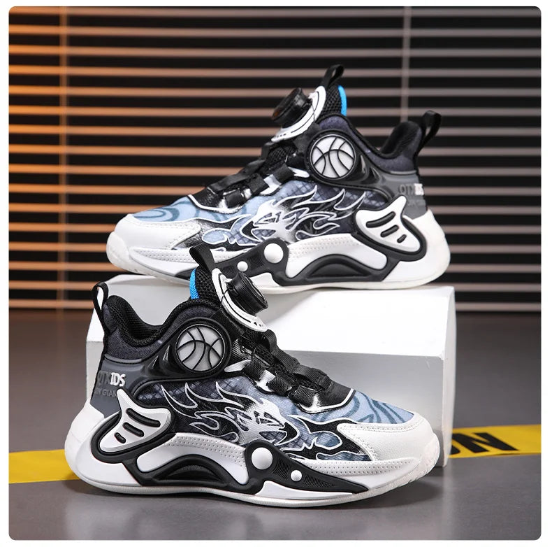 Kids Sneakers Fashion Basketball Shoes for Children Boys Breathable Mesh Sneakers Casual Sports Shoes New Design Trainers