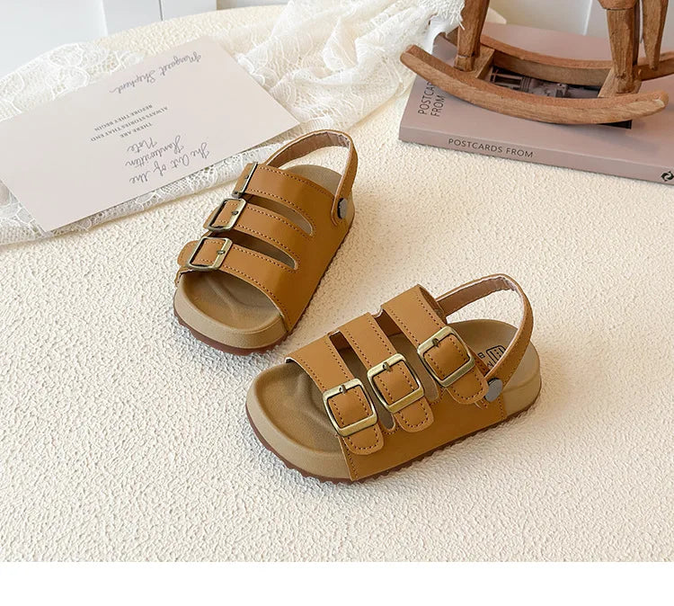 Girls Boys Summer New Fashion Korean Style Soft Bottom Anti-slippery Versatile Open-toe Beach Shoes