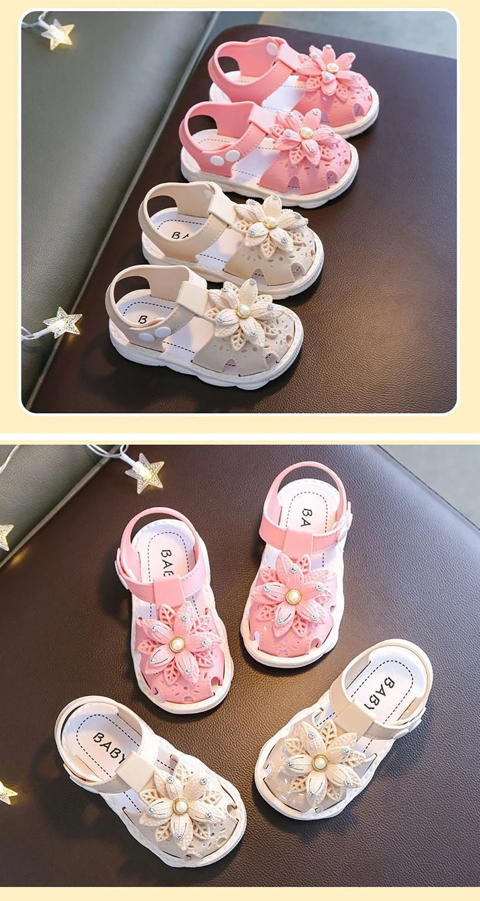 New Girls Summer Sandals Soft Sole Breathable Kids Beach Shoes Anti-slip Princess Sandals Children Casual Footwear