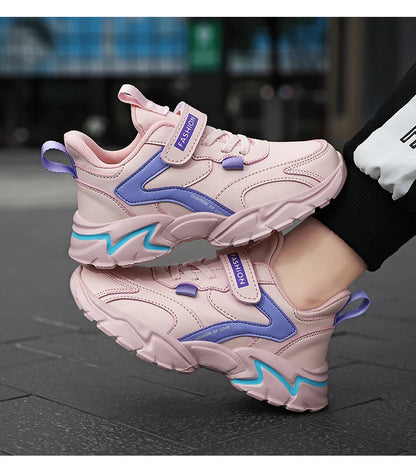 Fashion Children Sneakers Boys Shoes Leather Pu Kids Shoes School Casual Sports Tennis Sneakers for Girls