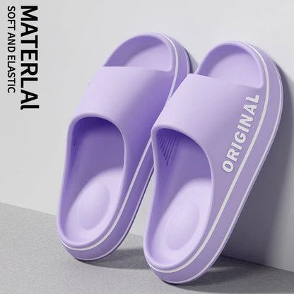 Mens Thick Sole Indoor Bathroom Anti Slip Shoes Summer Couple Sandals Feslishoet Women Letter Slippers Beach Slides Solid Color