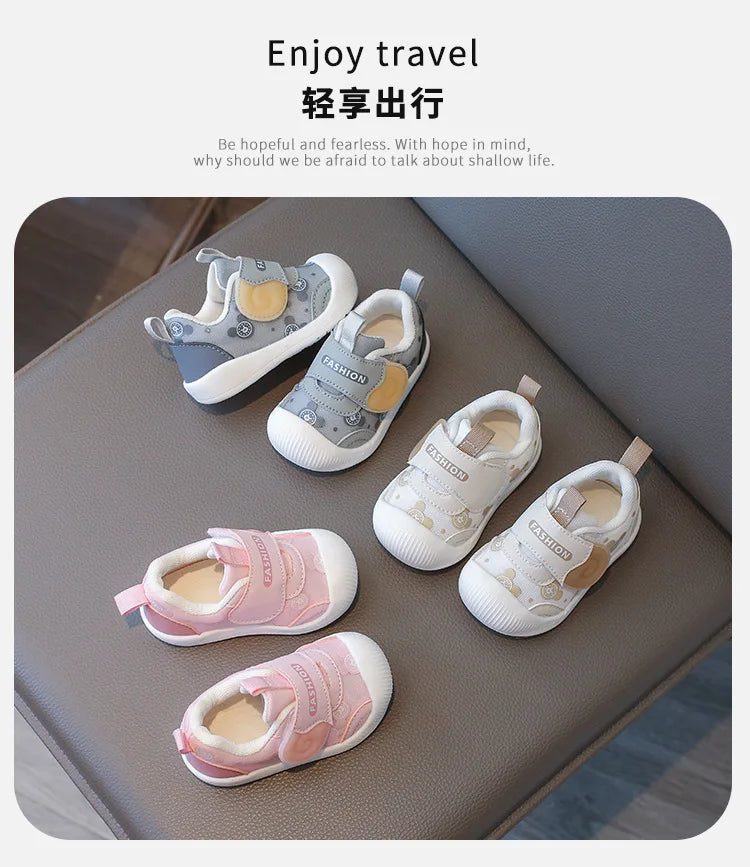 Kids Sneakers Baby Boys Girls Non Slip Spring Autumn 2025 Fashion Children Toddler Walking Shoes Design Cute Sweet Casual Shoes