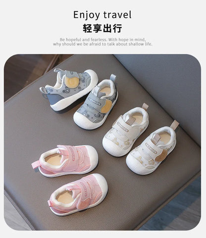 Kids Sneakers Baby Boys Girls Non Slip Spring Autumn 2025 Fashion Children Toddler Walking Shoes Design Cute Sweet Casual Shoes