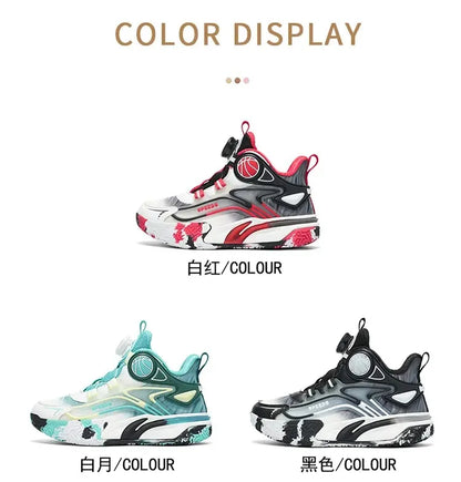 Boys Basketball Shoes Training Running Sports Sneakers Spring Autumn New Style Middle Large Children Boy Knob Movement Footwear