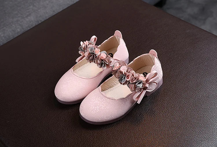 Kids Girls Party Shoes Students Non-slip Performance Leather Footwear Solid Color Children  Wedding Shoes Baby Princess Footwear