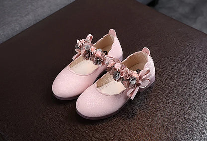 Kids Girls Party Shoes Students Non-slip Performance Leather Footwear Solid Color Children  Wedding Shoes Baby Princess Footwear