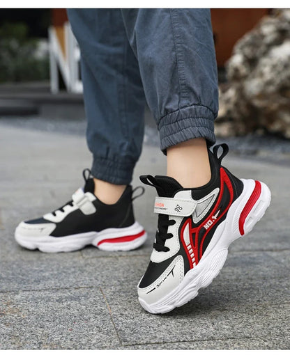 Boys' Kids Fashion Sneakers Lightweight Sports Running Shoes for Children Non-Slip Comfortable Outdoor Athletic Tennis Shoes