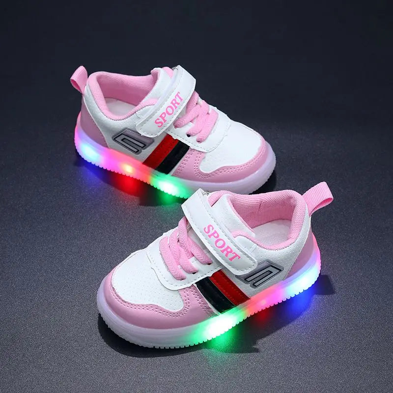 Boys Sneakers Sensor Lights Luminous Board Shoes Lightweight Skateboard Sneaker Kids Toddler Shoe Girls Walking Sport Footwear