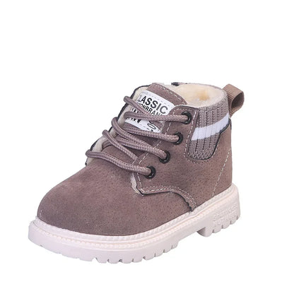 Material Plush Kids Winter Boots Cotton Fabric Spring Autumn Children Shoes Baby Toddler Boys Girls Boots