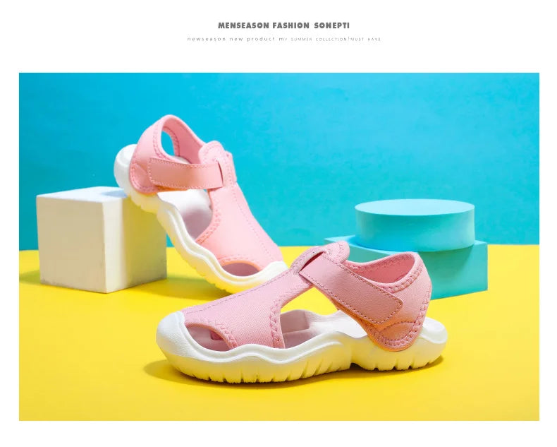 Baby Sports Sandals Brand Fashion Kids Shoes Girls Boys Breathable Anti-slip Beach Toddler Sandal Soft Sole Children Shoes
