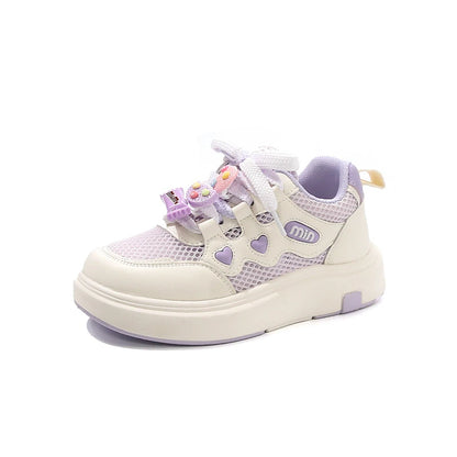 Girls' mesh shoes Spring and Autumn new children's sports shoes mesh breathable girls' casual shoes board shoes