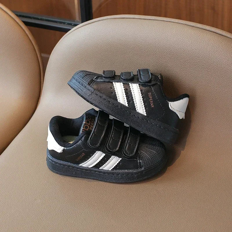 Children's Sneakers Kids Fashion Design White Non-slip Casual Shoes for Boys Girls Hook Breathable Sneakers Toddler Outdoor Shoe