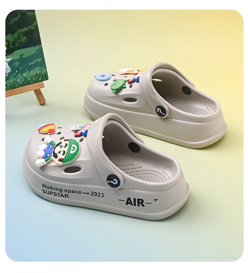 Kids Summer Sandals EVA Design Children Slippers Soft Non Slip Platform Slides Outdoor Garden Shoes High Quality Fashion Shoes