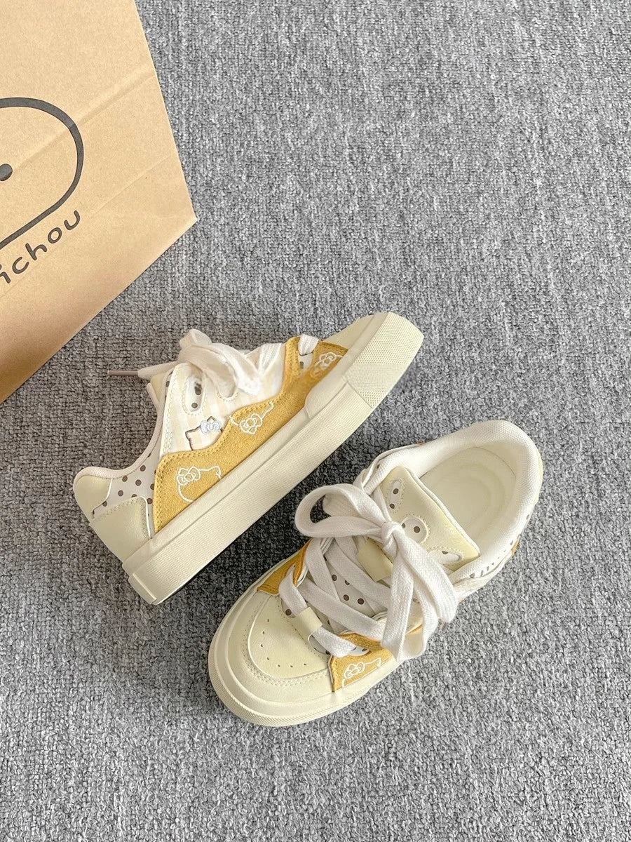 New Women's Casual Flat-soled Sports Shoes Cute Patterns Trainers Ladies Sneakers Breathable Star Women Sneakers
