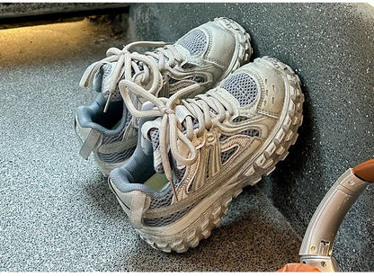 Children Running Shoes Non-slip Boys Girls Sneakers Mesh Breathable 2025 Spring Autumn New Kids Sports Shoes Thick Soft Bottom