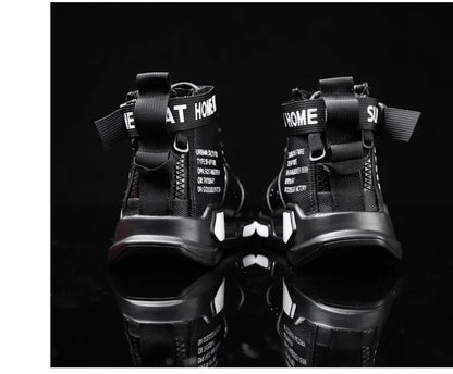 Mens Casual Sneakers High-tops Sneakers Trendy Boys Basketball Sports Tennis Shoes Outdoor Off-road Shoes Couple Sneakers