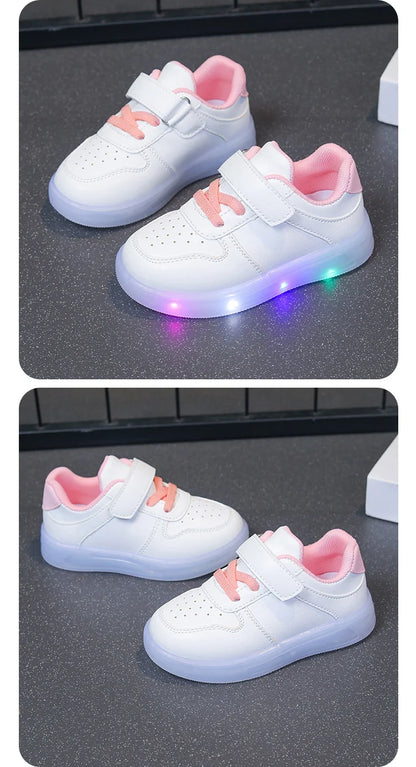 Zapatos Fashion Girls' Sneakers Spring New Kids Luminous Shoes Breath Boys Shoes Anti Slip Girls Casual Shoe Кроссовки