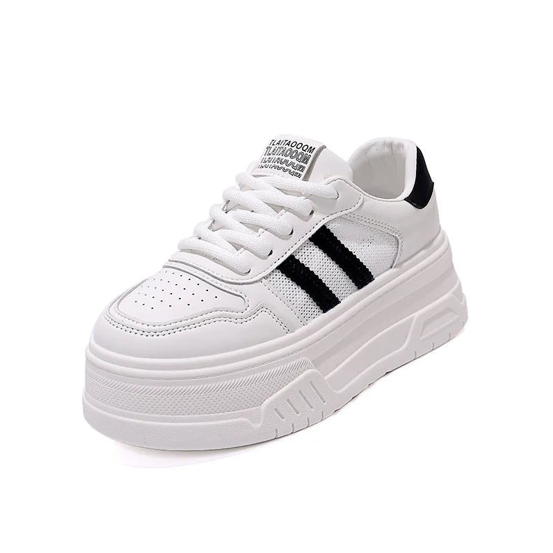 White Sneakers for Women Versatile Thick-Soled Height-Increasing Summer Height-Increasing Sports Casual Board Shoes