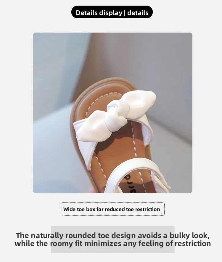 Girls Princess Sandals with Bow-knot Fashion Classic Baby Kids Beach Shoes Children Summer Sandals Simple Size 21-30 Hot Sale