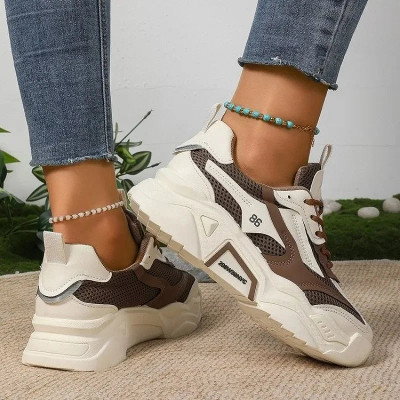 Women's Sneakers 2025 Fashion Breathable Women's Shoes Outdoor Non-slip Designer Shoes for Women Autumn Light Platform Sneakers