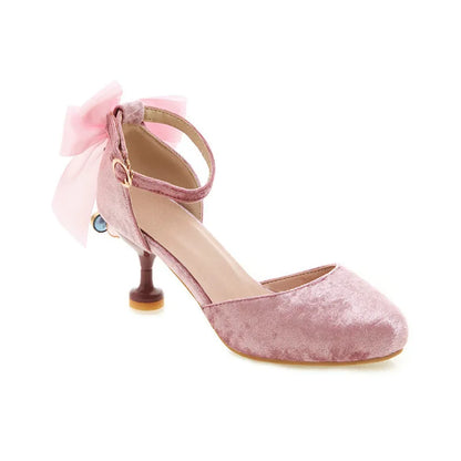 New Girls Leather Shoes Wedding Party Shoes Children Stiletto Heels Shoes High Heels Princess Sweet Sandals For Girls Size 28-39