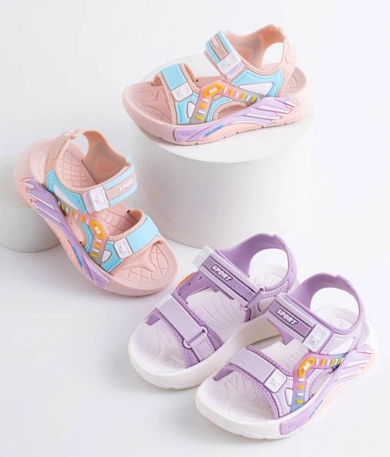 Summer Kids' Sandals Unisex Soft Bottom Casual Beach Shoes for Primary School Students Boys & Girls