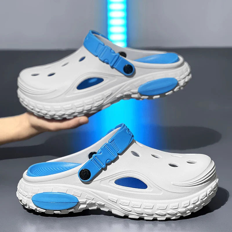 Summer Men's Thick Soled Non-Slip Breathable Toe-Cap Sandals Casual Beach Slippers