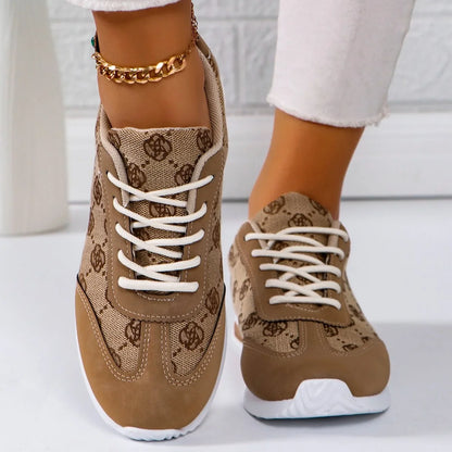 Women SneakersSpring Autumn Fashion Outdoor Versatile Sneakers Women Casual Comfortable Lace Up Walking Shoes for Women