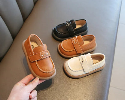 Boys Formal Leather Shoes for Children Kindergarten School Fashion Flats Kids Slip-on Loafers Classic Spring Autumn Korean Style