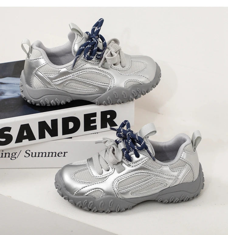 Boys Girls Skate Sneakers  New Autumn Toddler Walking Shoes Soft Sole Non-slip Versatile School Outdoor Mountain Trainers