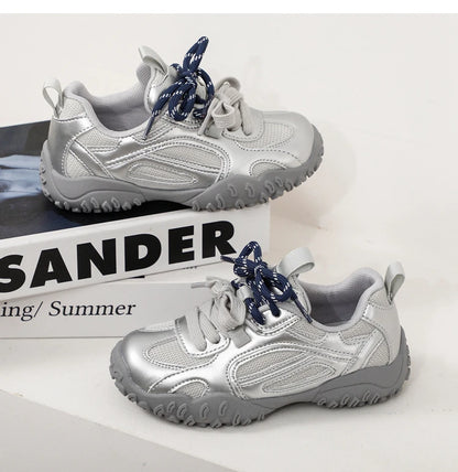 Boys Girls Skate Sneakers  New Autumn Toddler Walking Shoes Soft Sole Non-slip Versatile School Outdoor Mountain Trainers