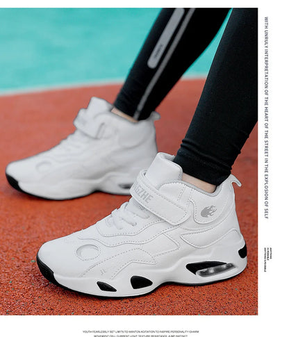 Kids Basketball Shoes Boys Student Sports Shoes School Daily Outdoor Running Sneakers High Top Children Basketball Sneakers