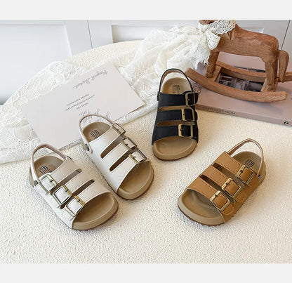 Girls Boys Summer New Fashion Korean Style Soft Bottom Anti-slippery Versatile Open-toe Beach Shoes