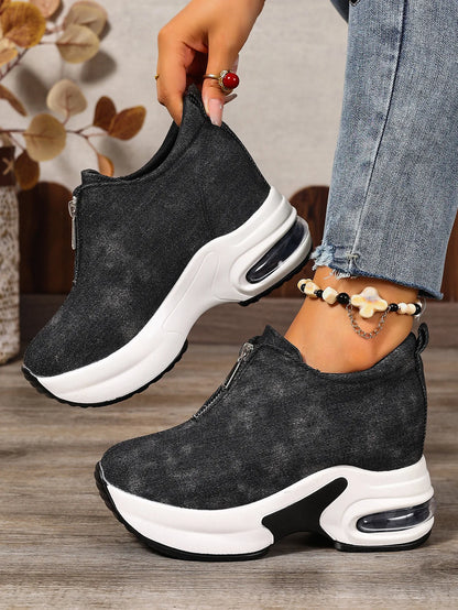Women Sneakers Anti-slip Platform Wedge Sneakers Women Slip on Casual Lady Vulcanized Shoes Women Zapatos De Mujer2026