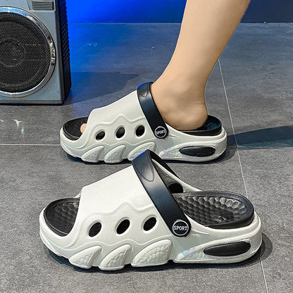 Soft-soled slippers Boys 2025 summer new two-wear children's flip-flops sandals girls breathable non-slip beach shoes