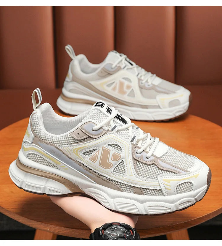 Men's Sneakers Fashion Breathable Sports Shoes Outdoor Running Shoes for Men Lace Up Platform Training Sneakers Tenis Masculino