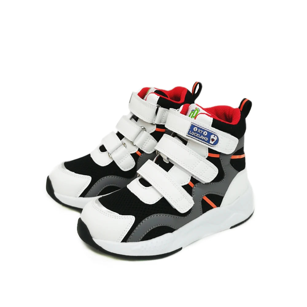 Boys Orthopedic Sneakers For Kid Leather Children School Training Shoes Sporty Running Boot With Arch Support Size24-36
